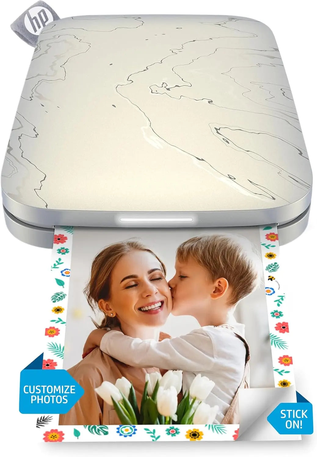 HP Sprocket Select Portable Instant Photo Printer for Android and iOS devices (Eclipse) Prints on 2.3x3.4” Sticky-Backed Zink Photo