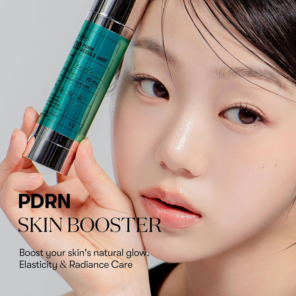 VT COSMETICS PDRN Reedle Shot 100, Spicule Microneedling Serum, Vegan PDRN, Centella Asiatica, Hyaluronic Acid, Exfoliating & Plumping for Glass Skin, Korean Liquid Skin Booster 1.69 Fl Oz (50ml)