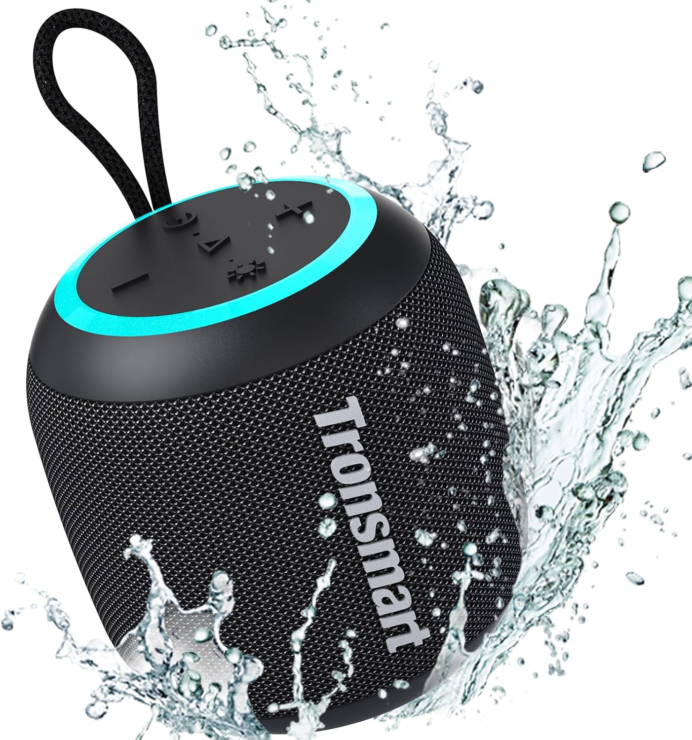 Tronsmart Bluetooth Speaker T7 Mini 15W, Portable Wireless Speaker with LED Lights Stereo Sound IPX7, AUX, Micro SD, TF Card