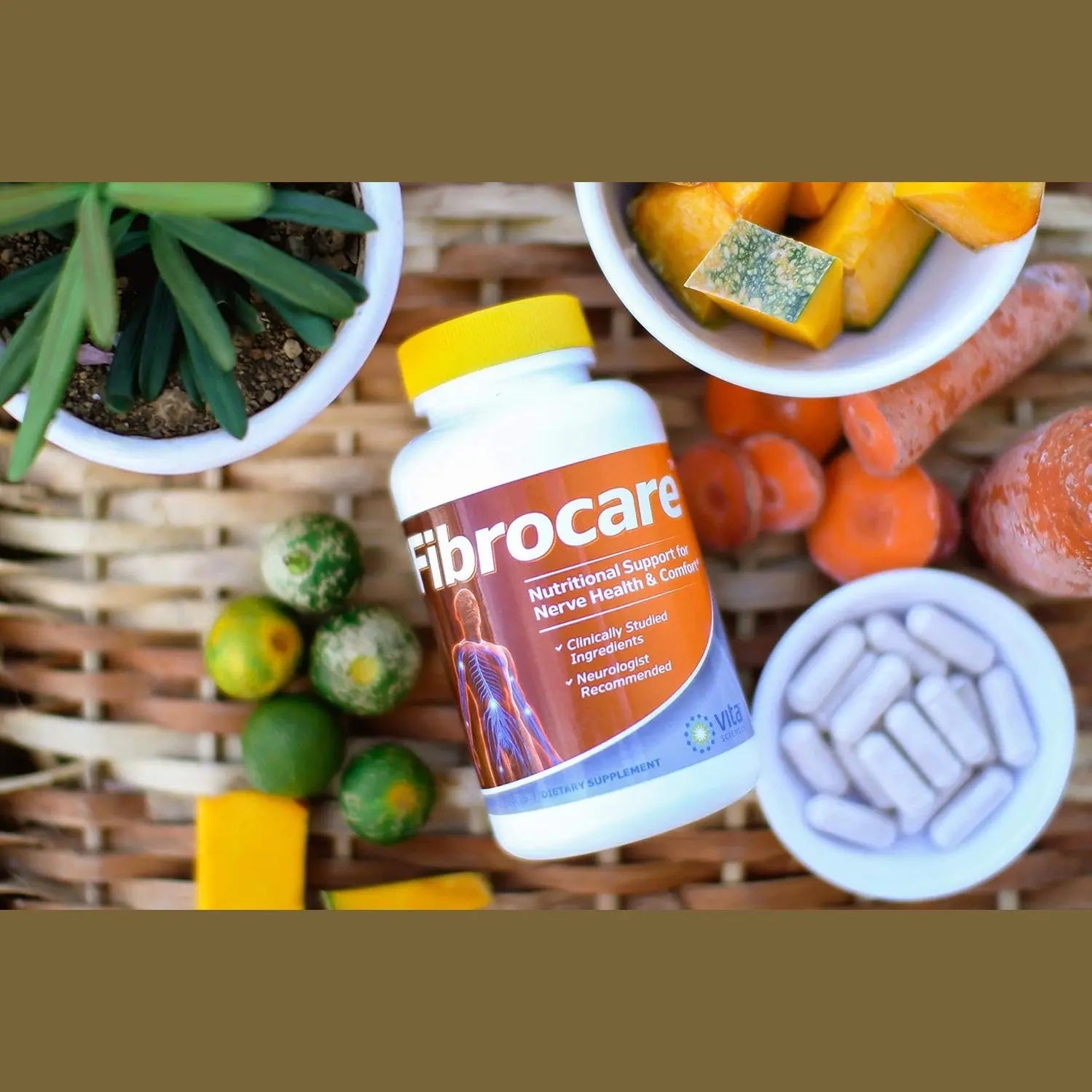 Vita Sciences FibroCare Fibromyalgia Supplement for Fast Repair Nerve Health. Natural R-ALA Form 40x Strength with Vitamins and Antioxidants to Renew and Revitalize Feet, Hands, Legs, and Toes. 60 Ct.