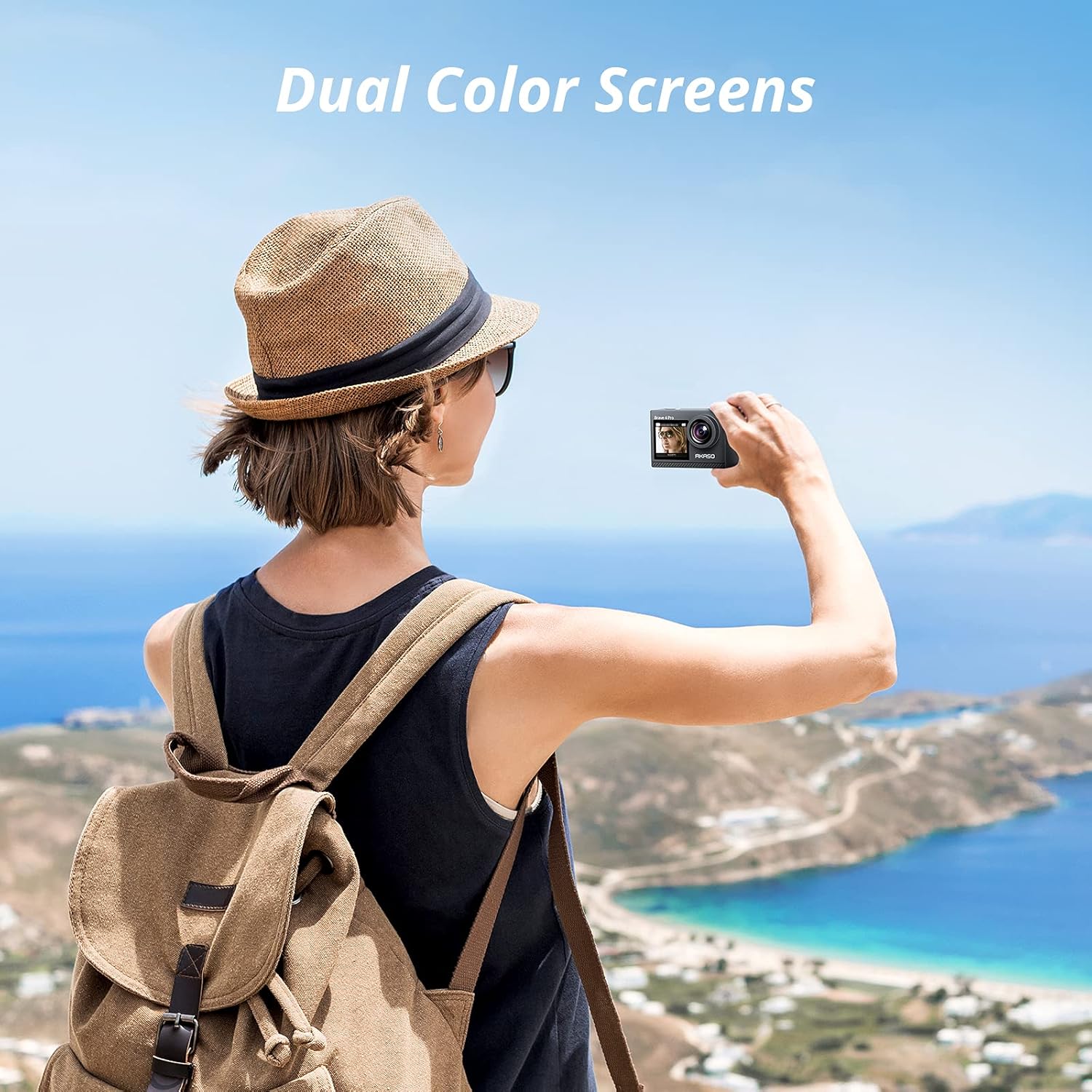 AKASO Brave 4 Pro Action Cam 4K30FPS 20MP with 128GB U3 Memory Card 40M Underwater Camera Ultra HD Touchscreen 170° Wide Angle Ice Stabilisation 5X Zoom, 2.4G Remote Control and 2 Batteries 1350mAh