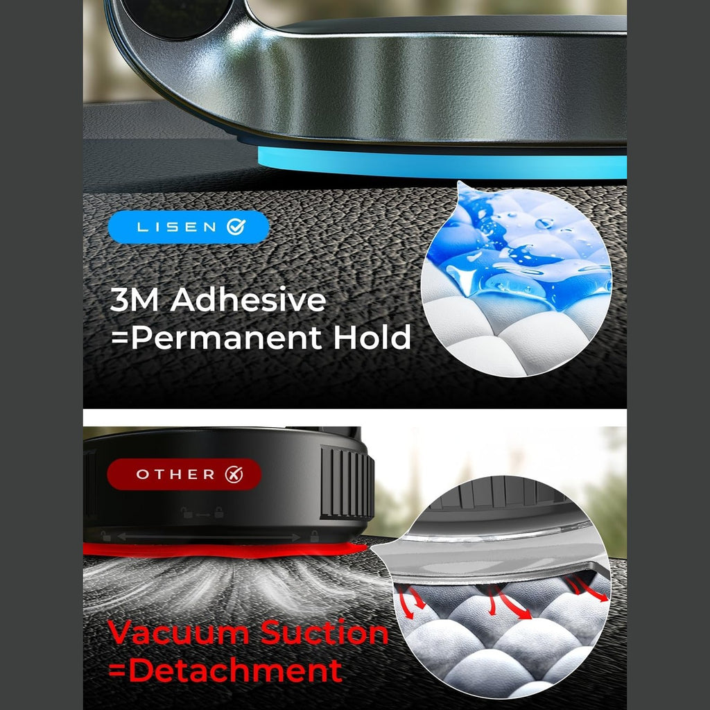 LISEN Ultra Magnetic Car Phone Holder, for MagSafe Car Mount, Car Accessories Gifts for Men, MagSafe Car Stocking Stuffers Magnet Holder Women, Fit for iPhone 16, 15, 14, 13, Series and MagSafe Case