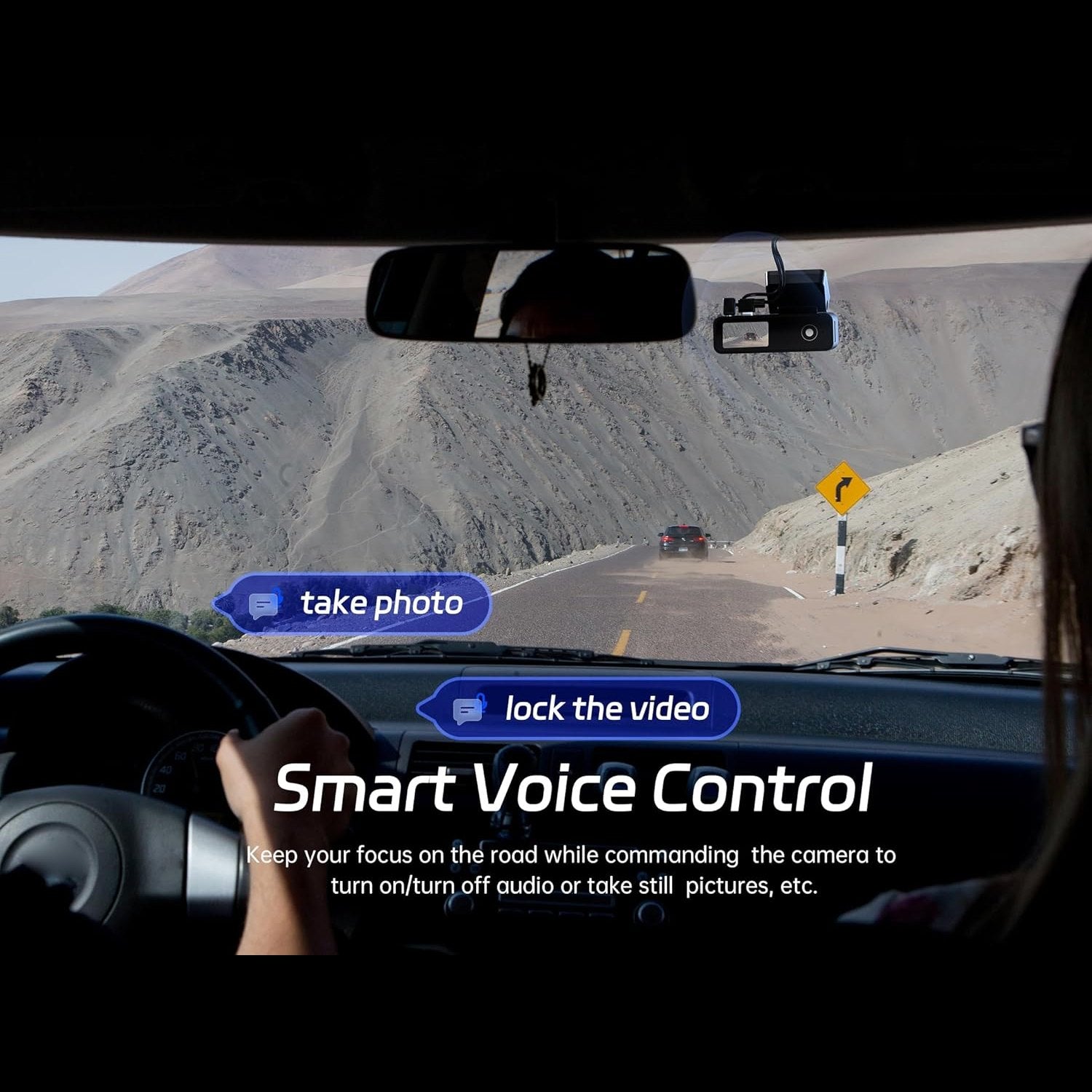 pelsee 4K Dash Cam Front and Rear, 64GB SD Card, 4K+1080P Dual Dash Camera for Cars, Wi-Fi & App Control, 1.5’’IPS Display Car Camera, Voice Control, Night Vision, 24H Parking Mode, G-Sensor