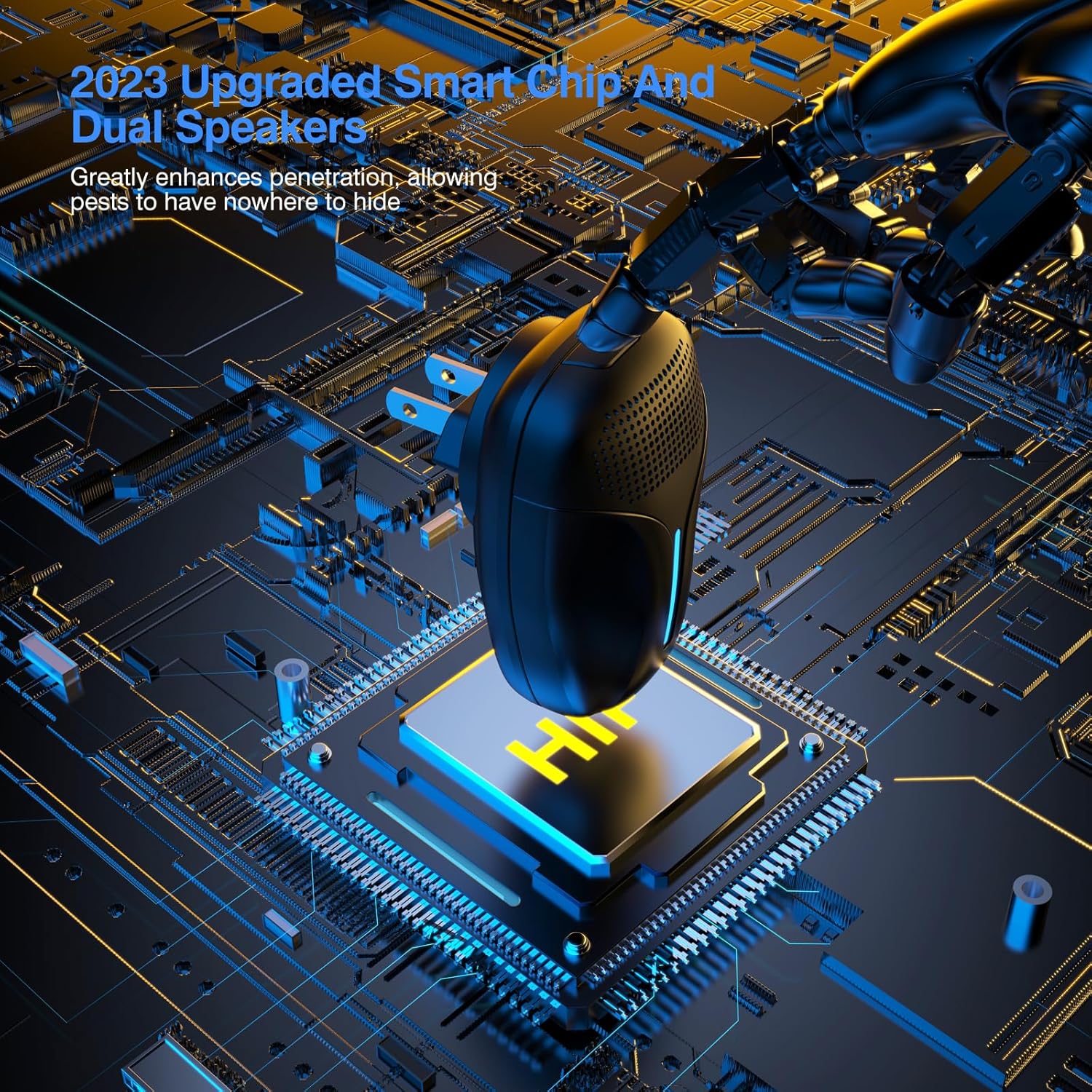 Haycone 2023 Upgraded Version Ultrasonic Pest Repeller, Indoor Ultrasonic Repellent for Cockroach, Rodent, Mouse, Insect, Mosquito, Mice, Spider, Ant, Electronic Pest Control,