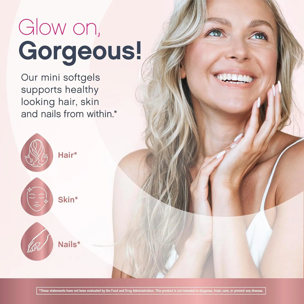 NeoCell Hair Skin and Nails Vitamins with Collagen | 150 Softgels | Advanced Bio-Peptides with Keratin & Hyaluronic Acid | Beauty Complex Supplement