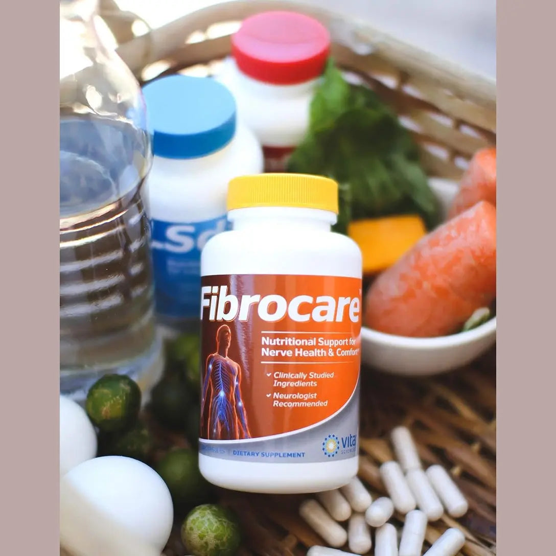 Vita Sciences FibroCare Fibromyalgia Supplement for Fast Repair Nerve Health. Natural R-ALA Form 40x Strength with Vitamins and Antioxidants to Renew and Revitalize Feet, Hands, Legs, and Toes. 60 Ct.