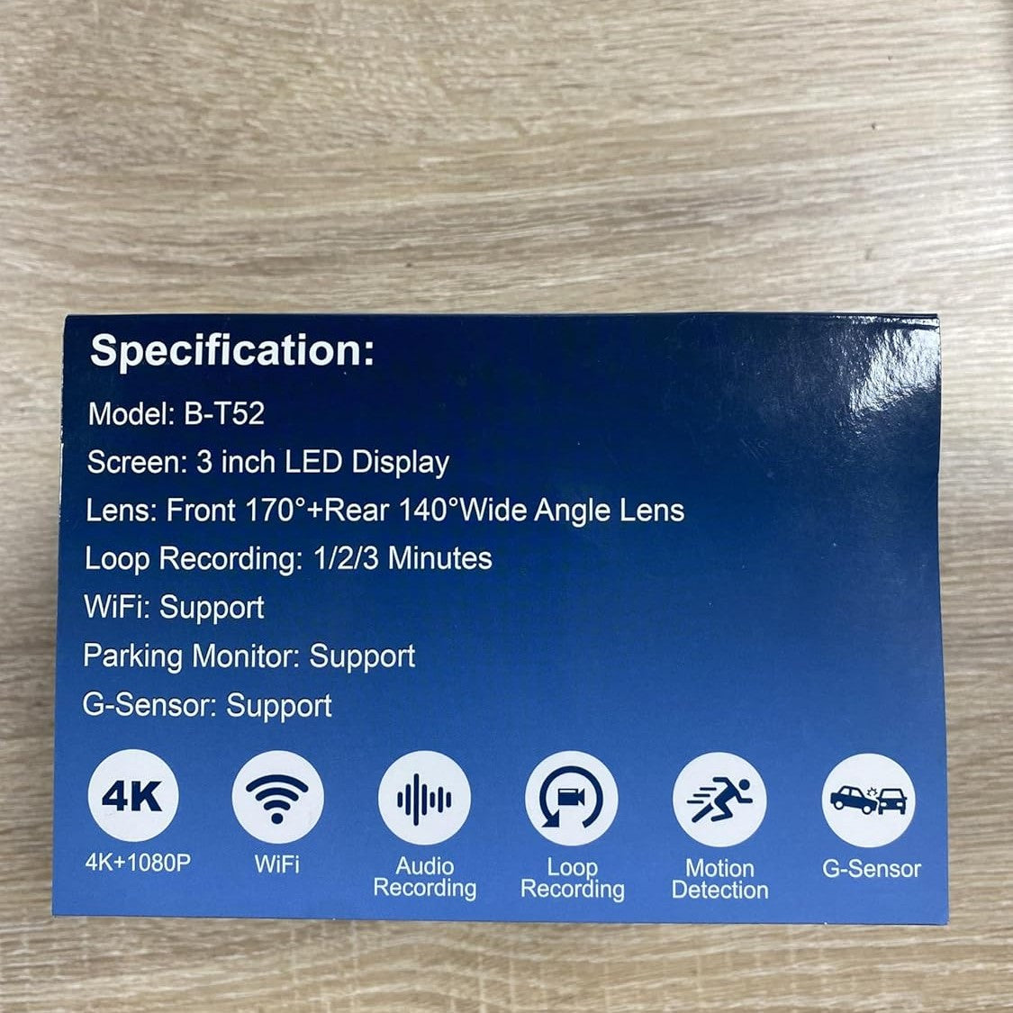 CHORTAU Dash Cam Front and Rear, 4k+1080P WiFi Dual Dash Cam with APP, 3’’ IPS Dash Camera for Cars with Free 64GB Card, Dashboard Camera with Night Vision, 24/7 Parking Monitor, WDR, Loop Recording