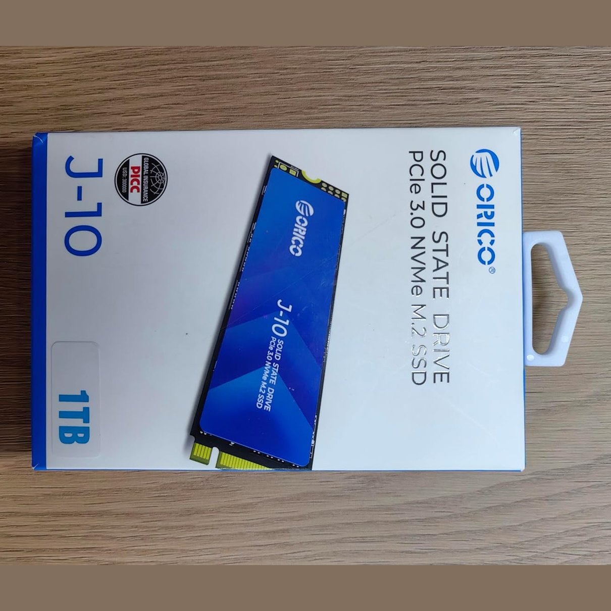 ORICO NVMe M.2 1T PCIe Gen3.0x4 2280, 3D NAND Internal SSD with Heatsink, up to 3100MB/s, Internal Solid State Drive for PC/Console Games and Video Editing-J10