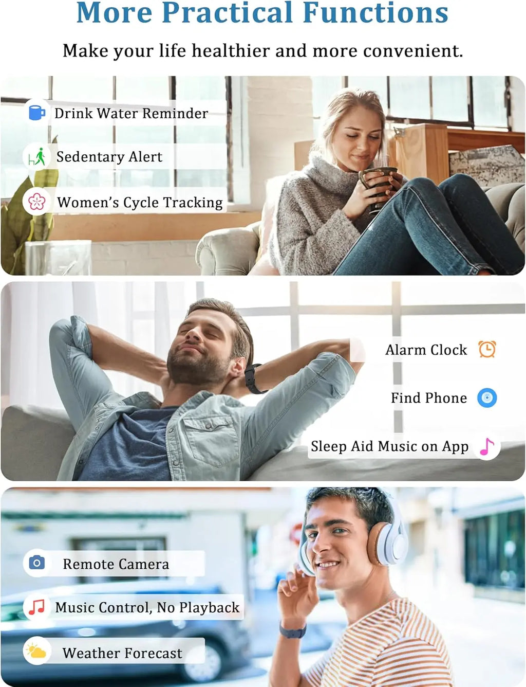 Smart Watch, Alexa Built-in, Answer/Make Calls Smart Watch Women Men, 1.83’’ Smartwatch IP68 Waterproof Sports Watch, Heart Rate SpO2 Sleep Stress Monitor, Step Counter Watch for Android & iOS Phone