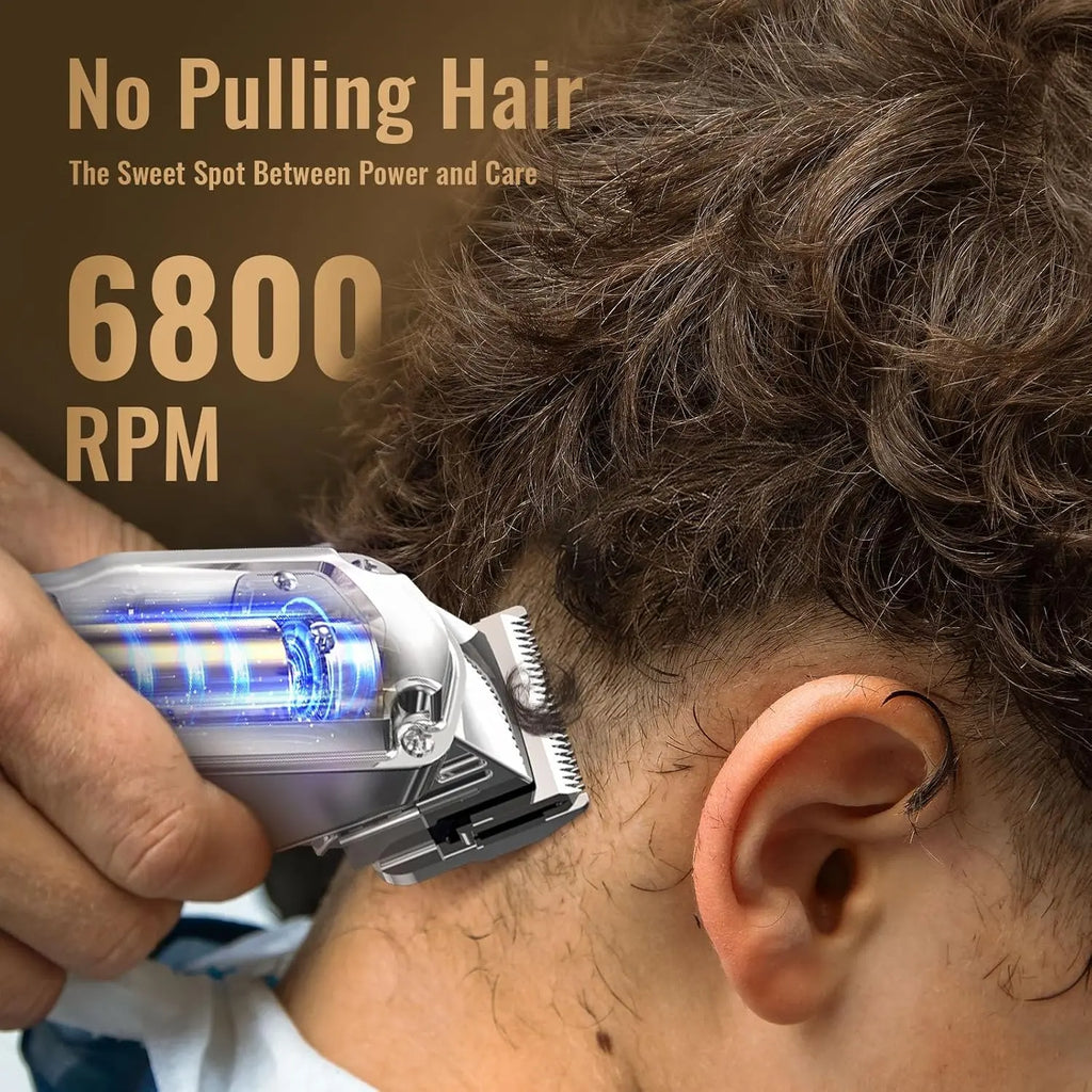Jack & Rose Hair Clipper, Professional Hair Trimmer, Wireless & Rechargeable, IPX7 Waterproof Precision Trimmer, Beard Trimmer, Hairdresser, Razor, Care Set for Men
