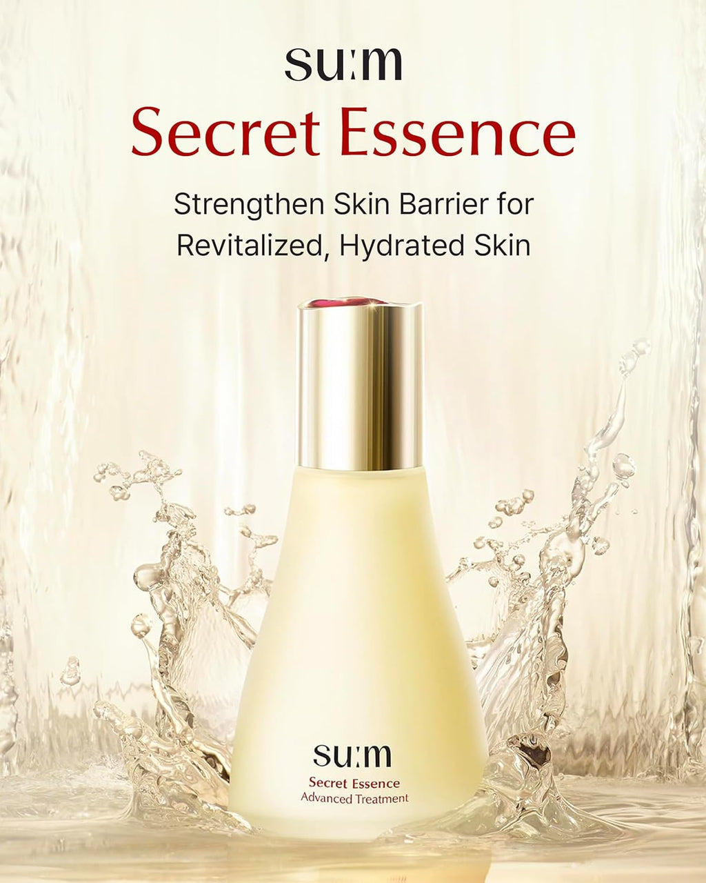 SU:M Secret Essence - Korean Skin Care, Hydrating & Soothing Serum for Skin Barrier Repair, Elasticity, Radiance & Texture Enhancement. Sensitive Skin, Liquid Ceramide (1.01 fl oz)