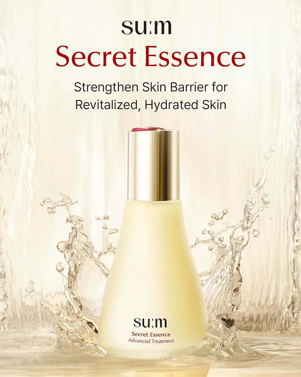 SU:M Secret Essence - Korean Skin Care, Hydrating & Soothing Serum for Skin Barrier Repair, Elasticity, Radiance & Texture Enhancement. Sensitive Skin, Liquid Ceramide (1.01 fl oz)