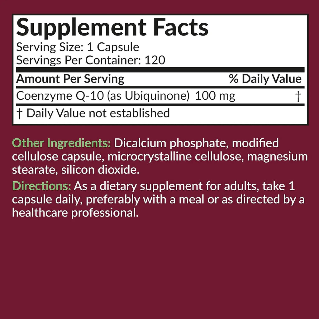 Futurebiotics CoQ10 100 MG Cellular Energy Production, 120 Vegetarian Capsules