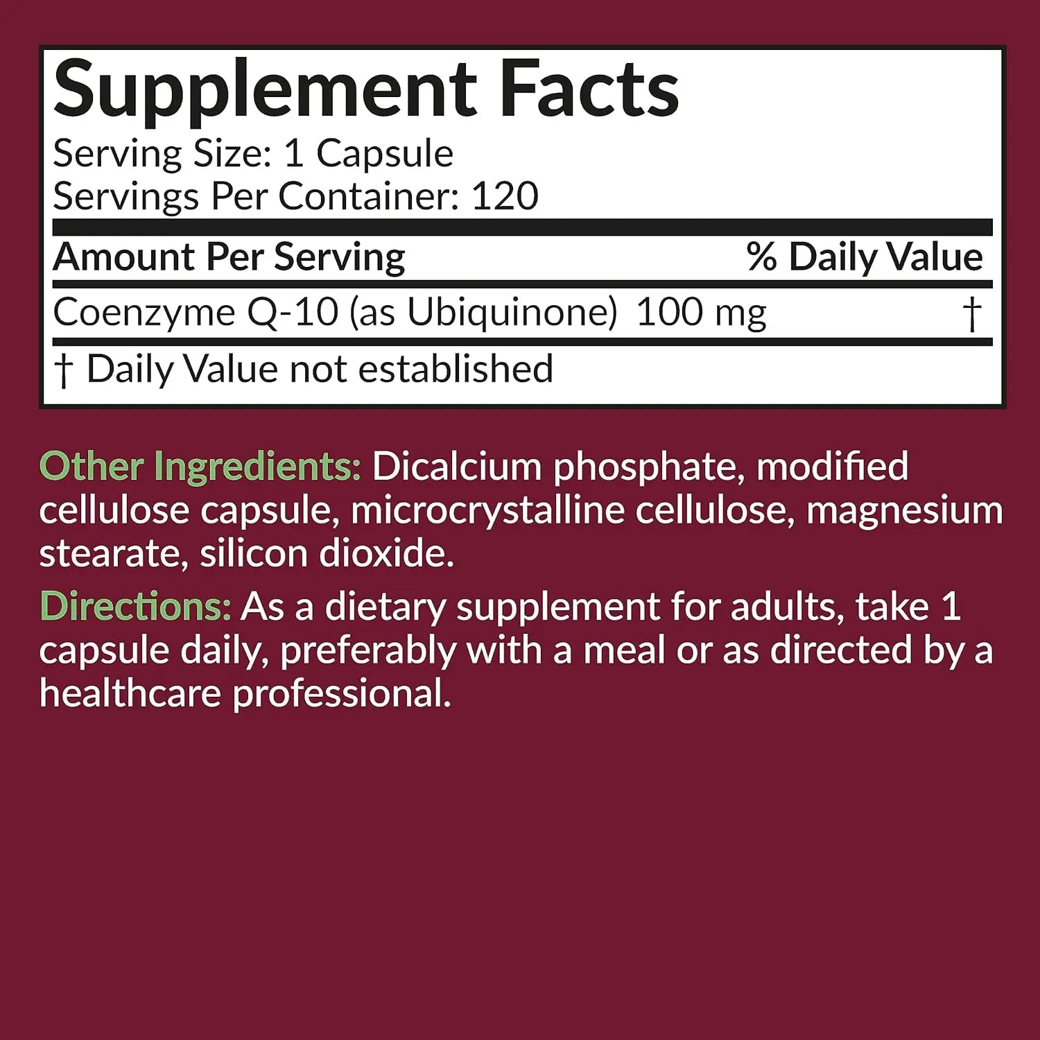 Futurebiotics CoQ10 100 MG Cellular Energy Production, 120 Vegetarian Capsules