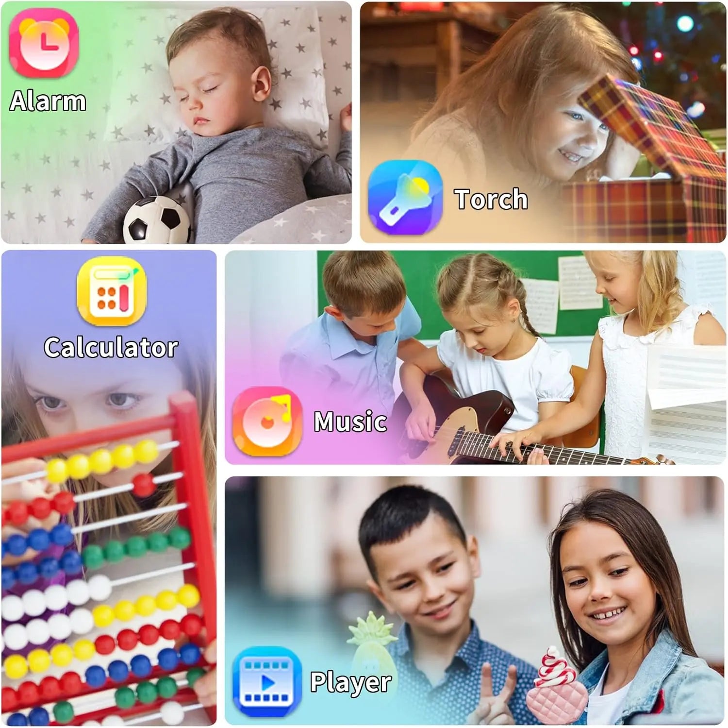 Phyulls Smart Watch for Kids with 24 Games Alarm Clock, Touch Screen, Calendaring Camera Music Player Time Display Video & Audio Recording, Toys for 3-12 Years Old Boys