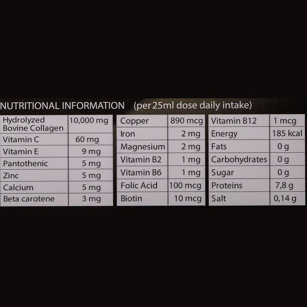 Sunshine Nutrition Platinum 10,000Mg Collagen Hair Shots (20 Bottle X 25 Ml Each) | Premium Collagen Drink For Complete Hair Care | Black Current Flavor