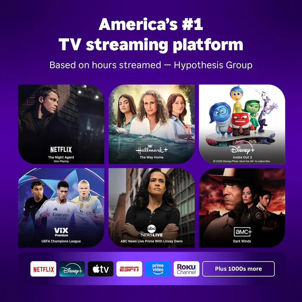 Roku 4K Streaming Stick with Voice Remote and TV Controls