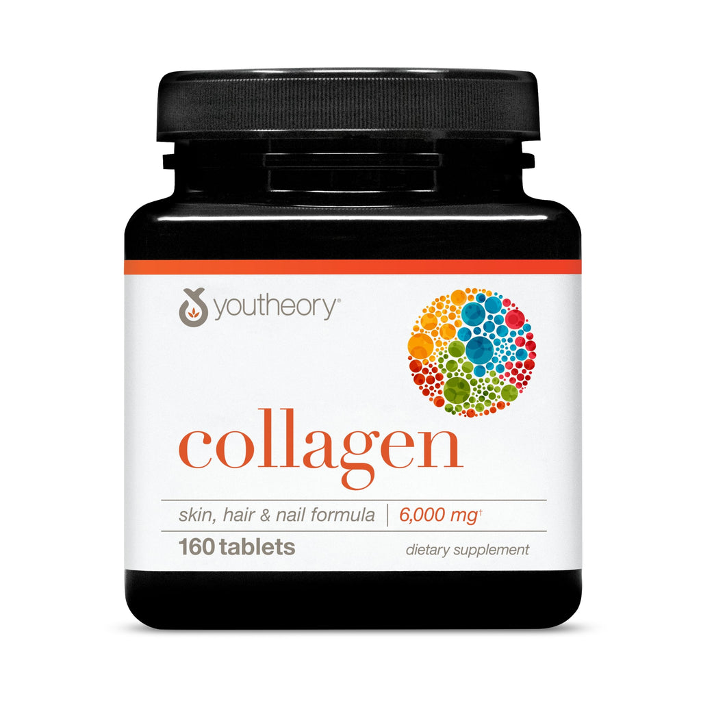 Youtheory Advanced Collagen - 6,000 mg - with Vitamin C - for Hair, Skin & Nails* - Collagen Supplements for Women and Men (120 Tablets)