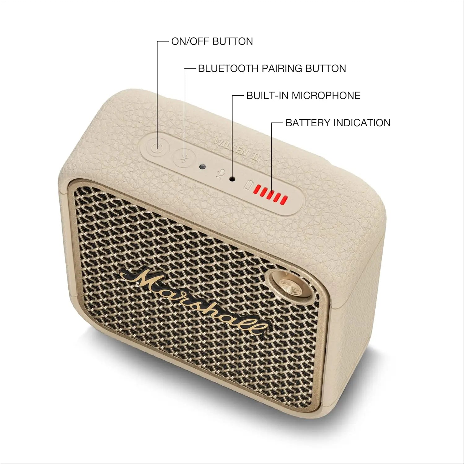 Marshall Willen II Bluetooth Speaker, Cream