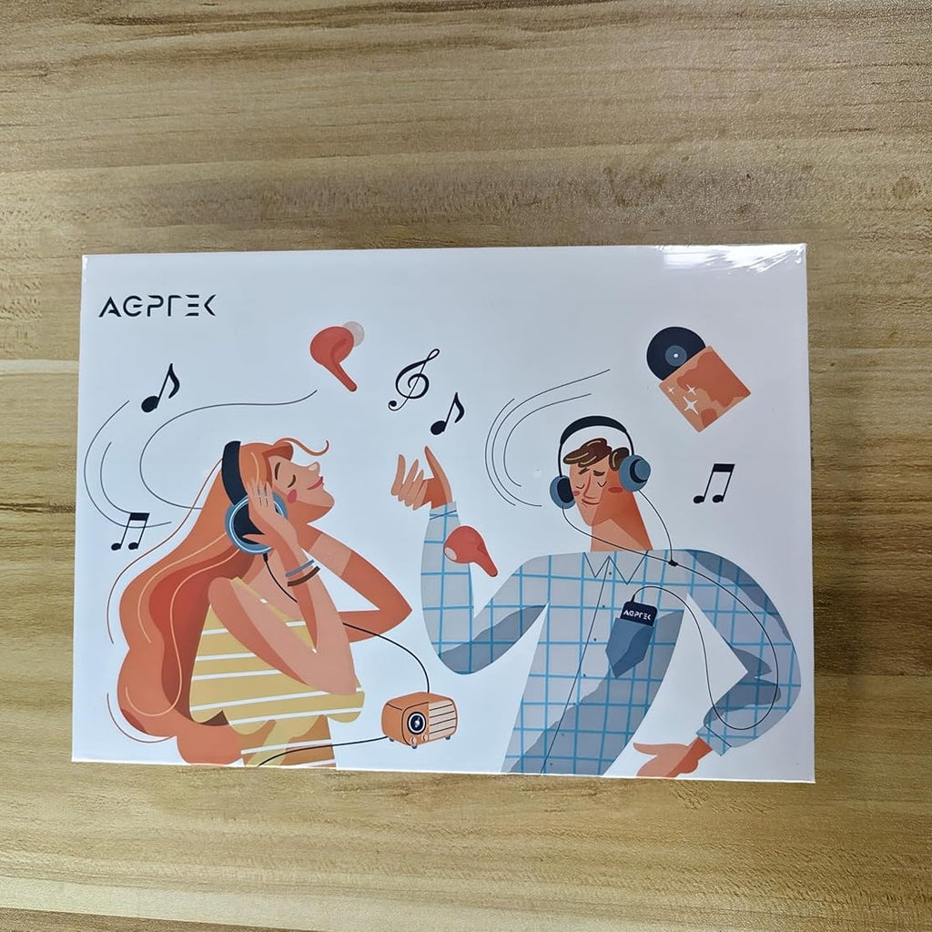 64GB MP3 Player with Bluetooth 5.3, AGPTEK 2.4" Full Touch Screen MP3 Music Player with Speaker, FM Radio, Voice Recorder, E-Book， Line-in Recording