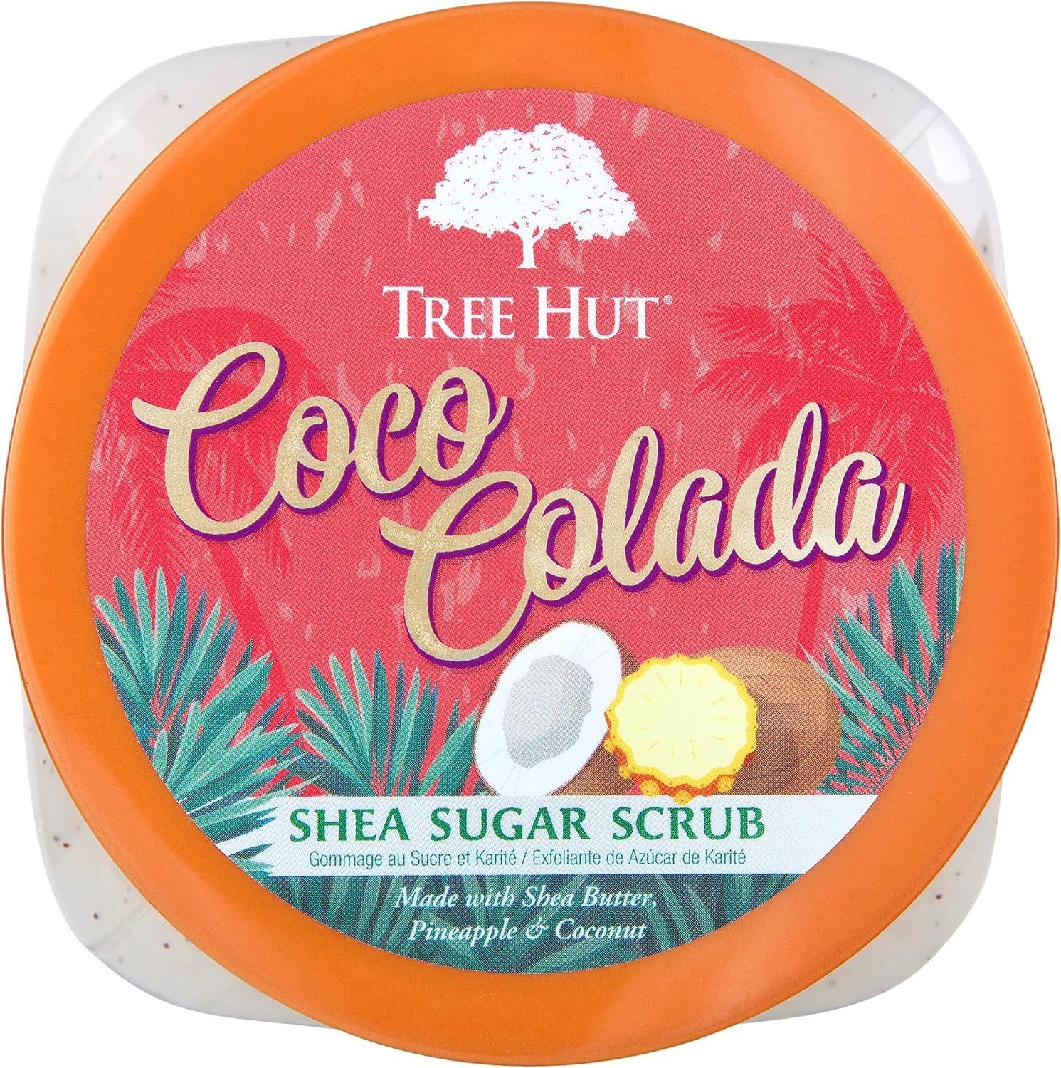 Tree Hut Shea Sugar Scrub Coco Colada, 18 oz, Ultra Hydrating and Exfoliating Scrub for Nourishing Essential Body Care