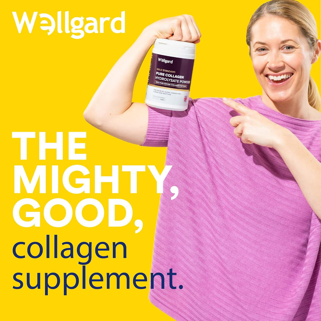 Wellgard Collagen Powder, Bovine Collagen Peptides Powder - High Levels of The 8 Essential Amino Acids, Collagen Supplement, Halal & Kosher, Made in UK