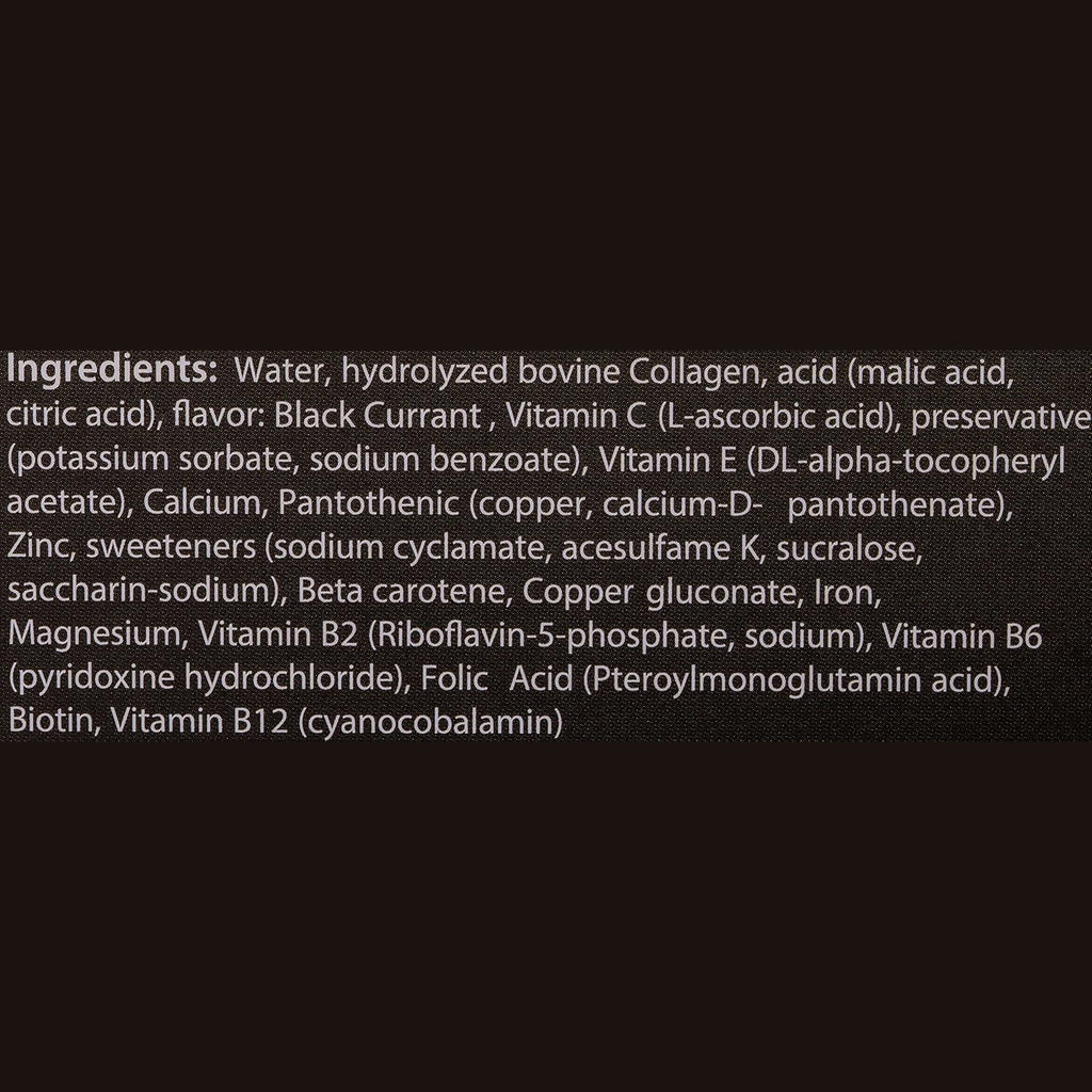 Sunshine Nutrition Platinum 10,000Mg Collagen Hair Shots (20 Bottle X 25 Ml Each) | Premium Collagen Drink For Complete Hair Care | Black Current Flavor