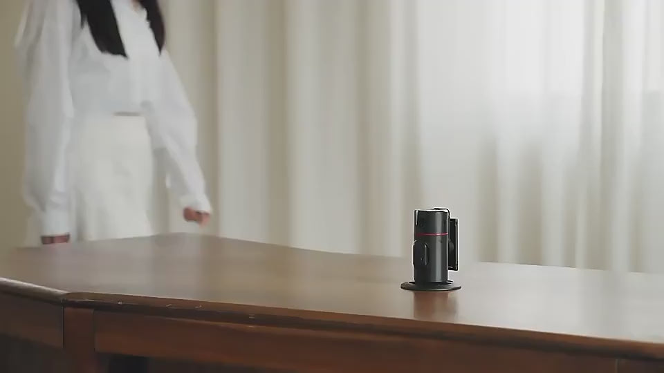 Auto Face Tracking Phone Holder, No App Required, 360° Rotation Face Body Phone Tracking Tripod Smart Shooting Camera Mount for Live Vlog Streaming Video, Rechargeable Battery-Black